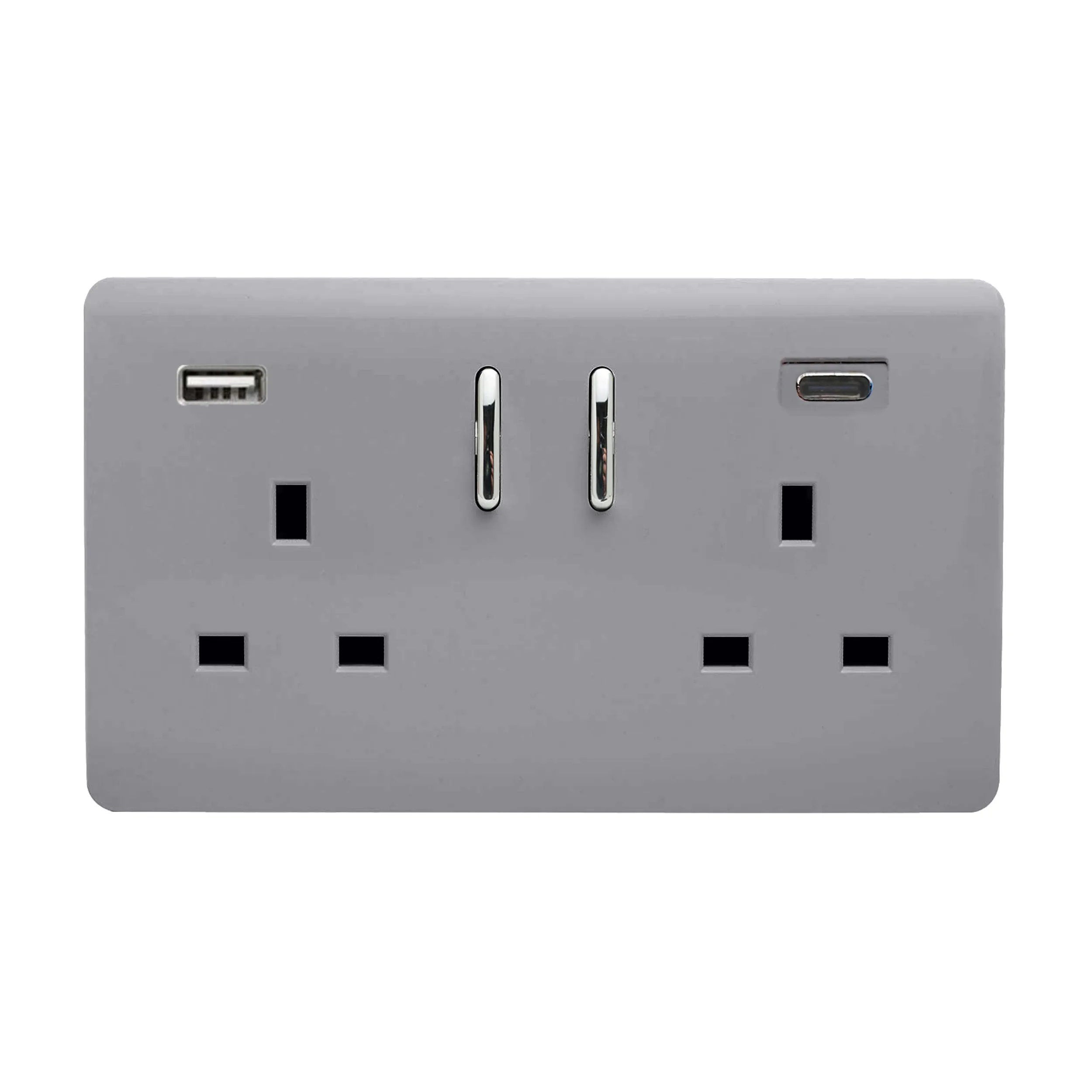 Platinum Silver Wiring Accessories Trendi Decorative Screwless Platinum Silver Wiring Accessories Trendi Decorative Screwless